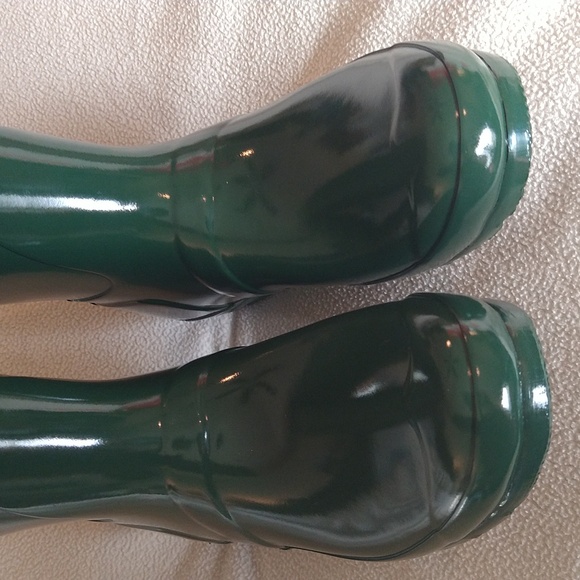 HUNTER ORIGINAL TALL GLOSS RAIN BOOTS Size 8 - Picture 8 of 15